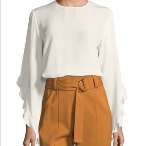 A.L.C Hera Long-Sleeve Silk Top size 6